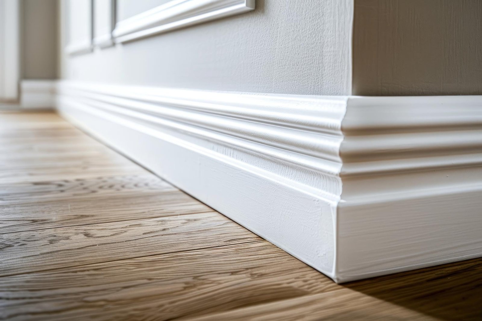 Монтаж на первази: Точен и чист монтаж на первази за перфектно завършен под